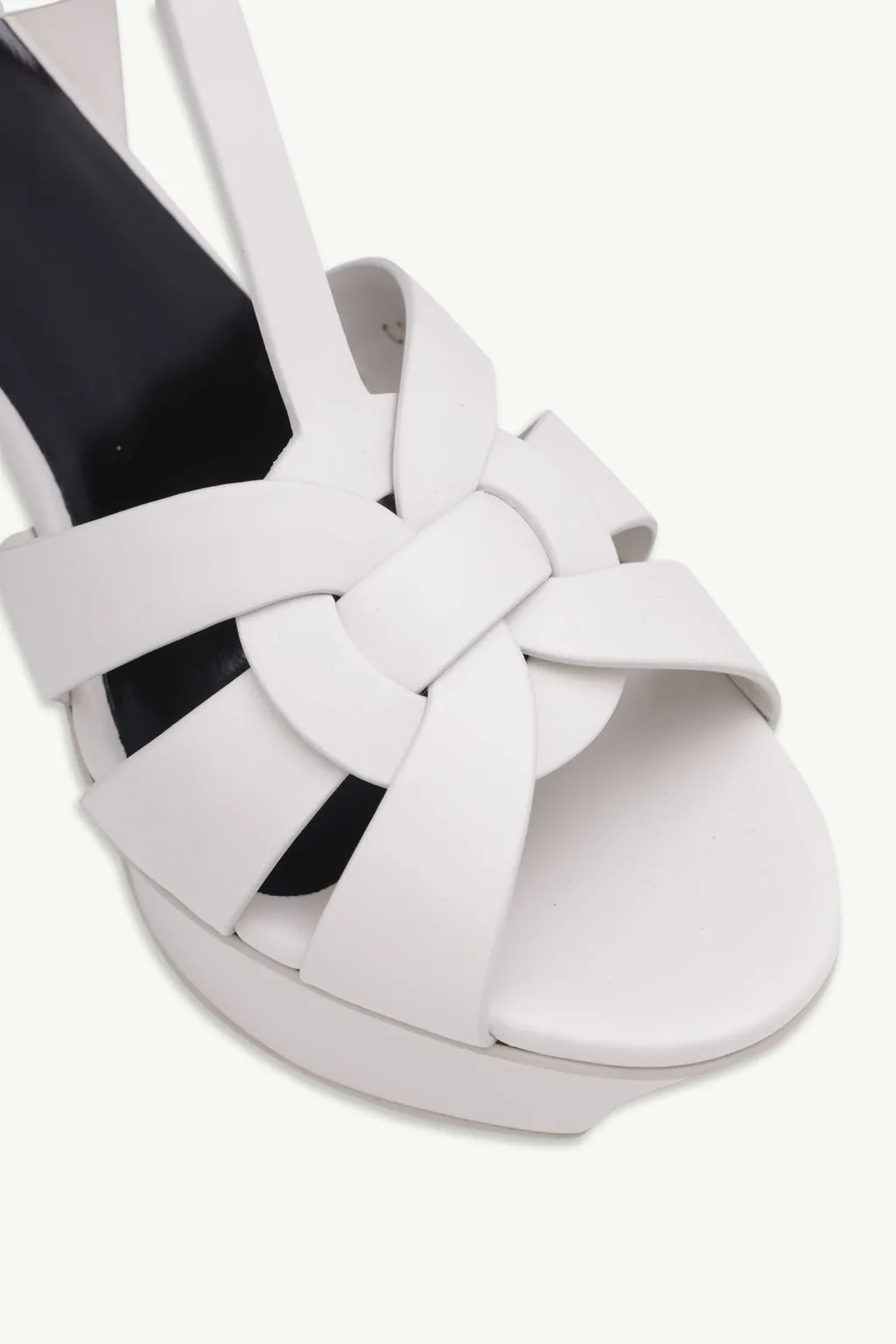 SAINT LAURENT Tribute 10cm in White Calf 4