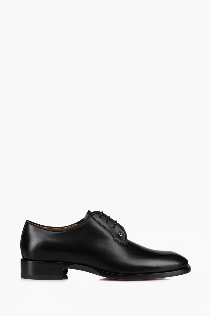 CHRISTIAN LOUBOUTIN Men Chambeliss Derby Shoes in Black Calfskin 0