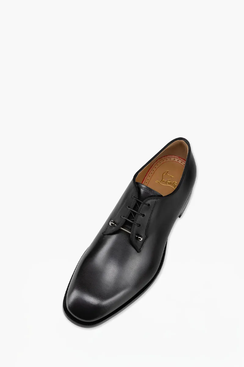 CHRISTIAN LOUBOUTIN Men Chambeliss Derby Shoes in Black Calfskin 2