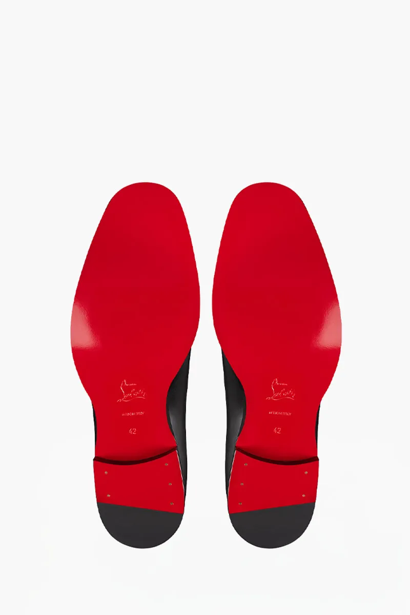 CHRISTIAN LOUBOUTIN Men Chambeliss Derby Shoes in Black Calfskin 3