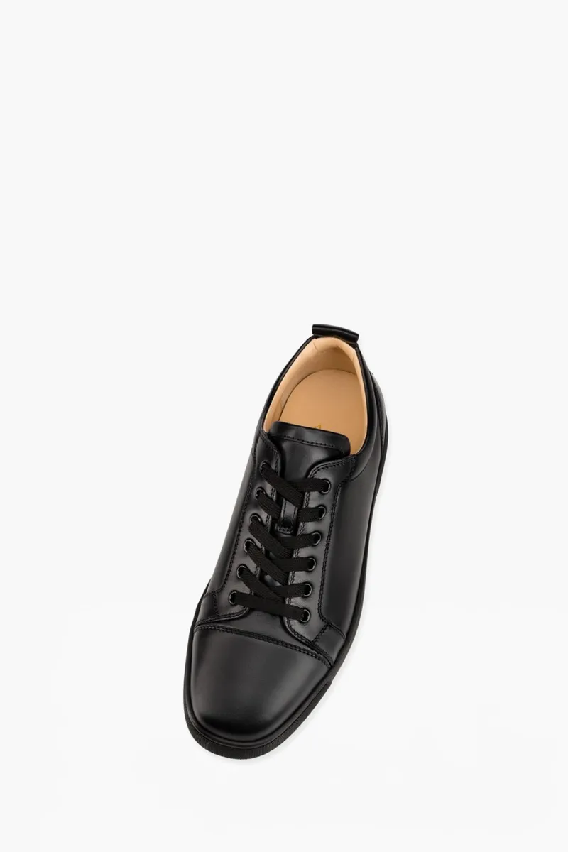CHRISTIAN LOUBOUTIN Men Louis Junior Sneakers in Black Calfskin 2