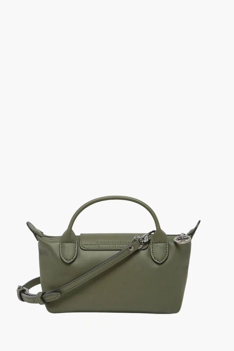 LONGCHAMP Le Pliage Extra XS Pouch in Fir Cowhide Leather 1