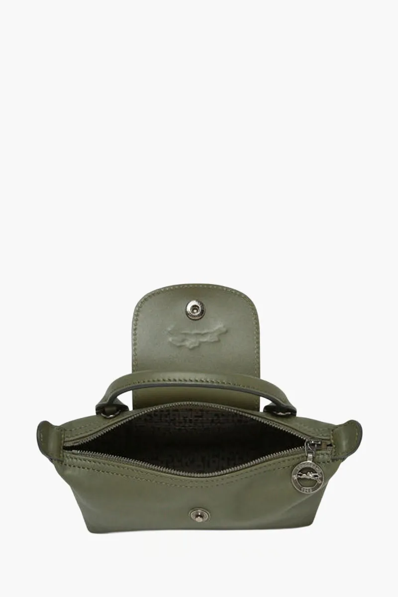 LONGCHAMP Le Pliage Extra XS Pouch in Fir Cowhide Leather 2