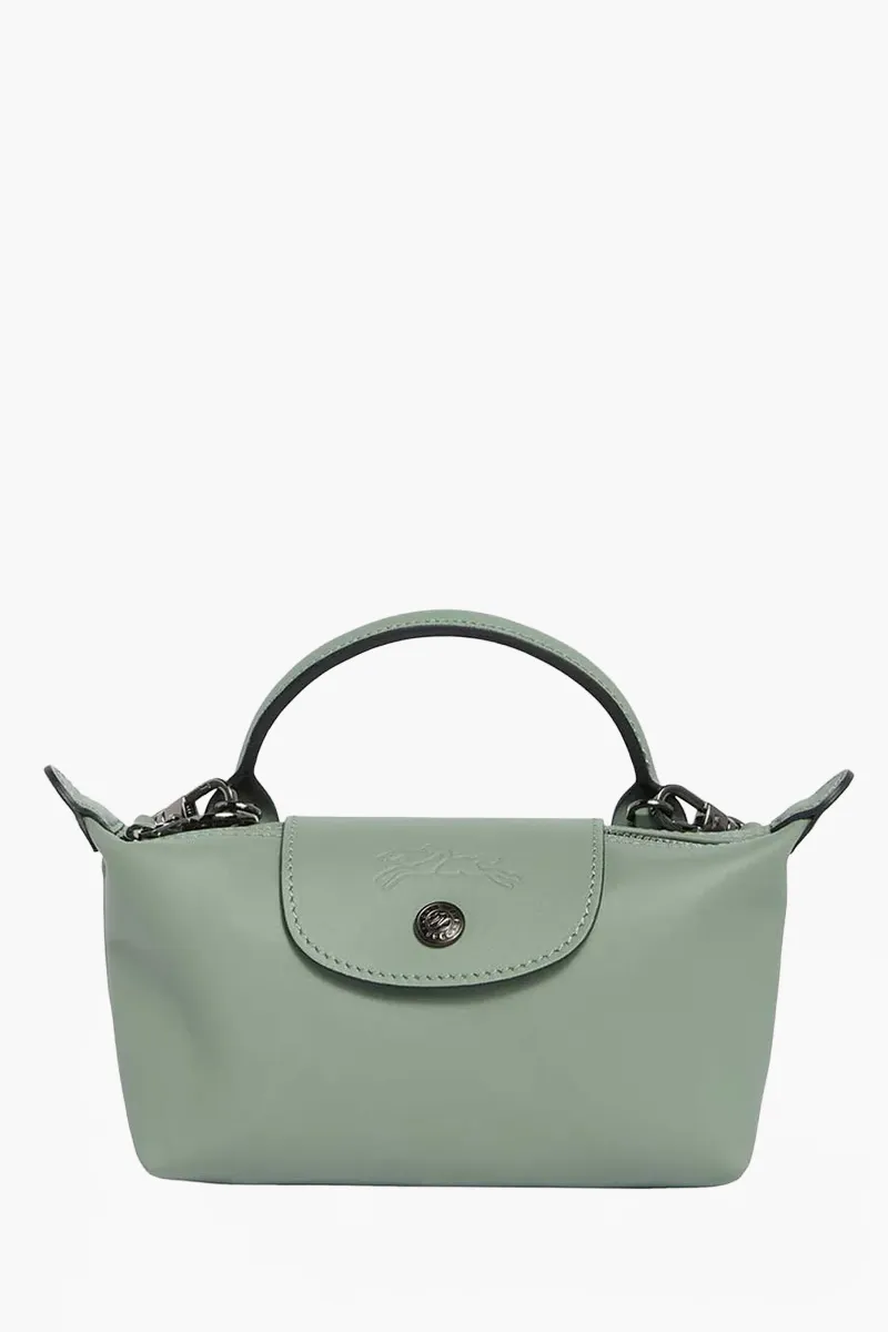 LONGCHAMP Le Pliage Extra XS Pouch in Tundra Cowhide Leather  0