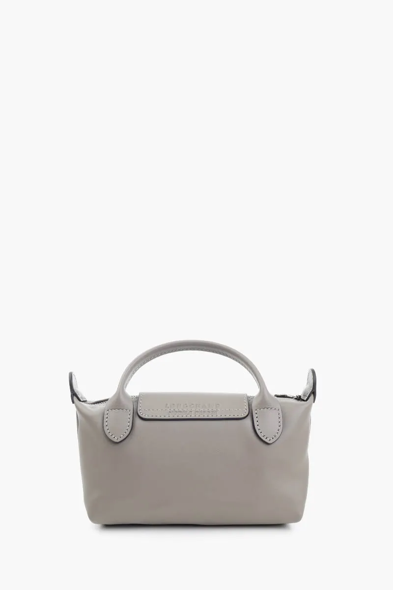 LONGCHAMP Le Pliage Extra XS Pouch in Turtledove Cowhide Leather 2