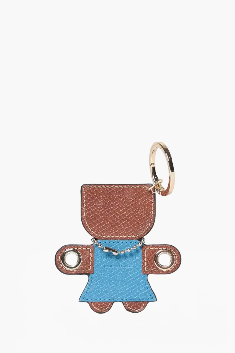 LONGCHAMP Epure Key Ring in Azure Leather 1