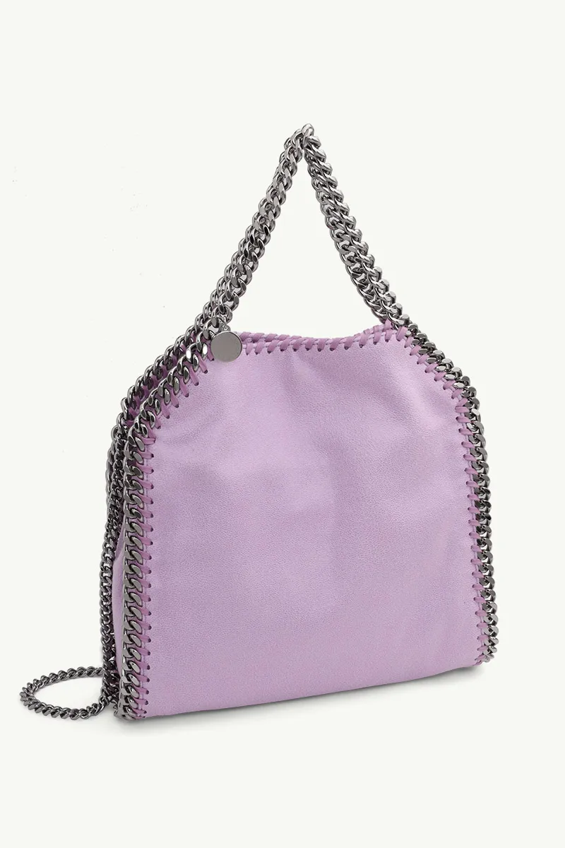 STELLA MCCARTNEY Mini Falabella Fold Over Tote in Lilac SHW 2