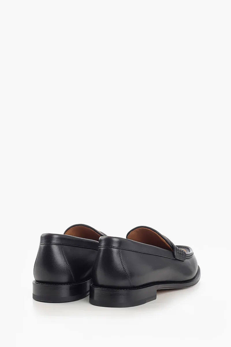 CHRISTIAN DIOR Granville Oblique Jacquard Loafers in Black/Brown Smooth Calfskin Canvas 1
