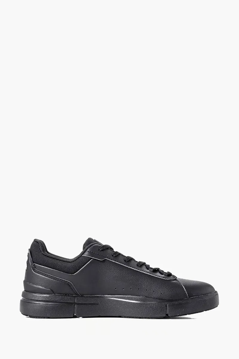 ON Men The Roger Advantage Sneakers in Black/Black Faux Leather 0