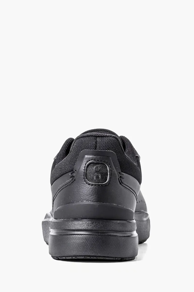 ON Men The Roger Advantage Sneakers in Black/Black Faux Leather 2