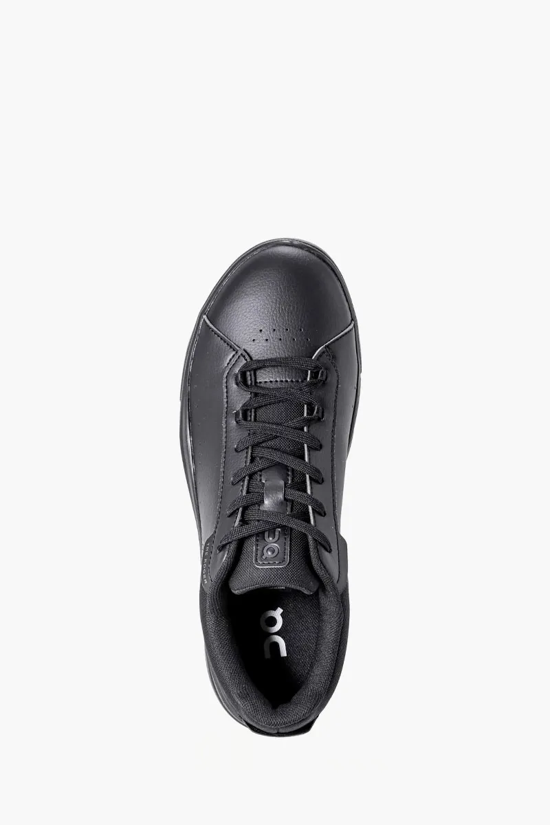 ON Men The Roger Advantage Sneakers in Black/Black Faux Leather 3