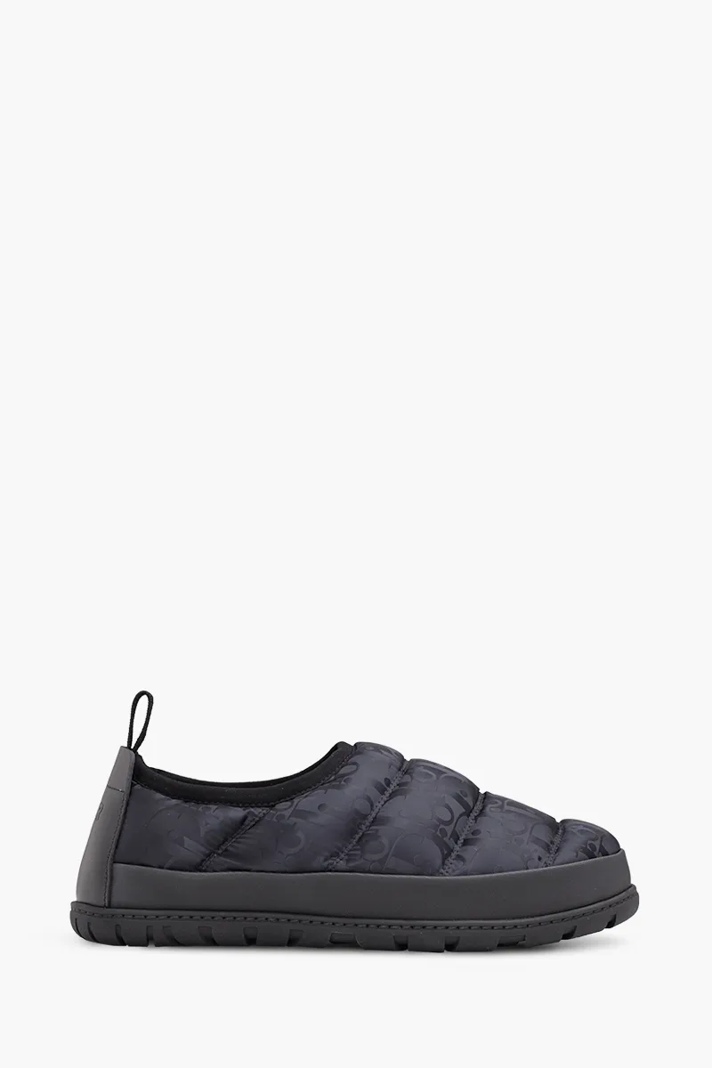 CHRISTIAN DIOR Oblique Snow Padded Slipper in Black Quilted Technical Fabric 0