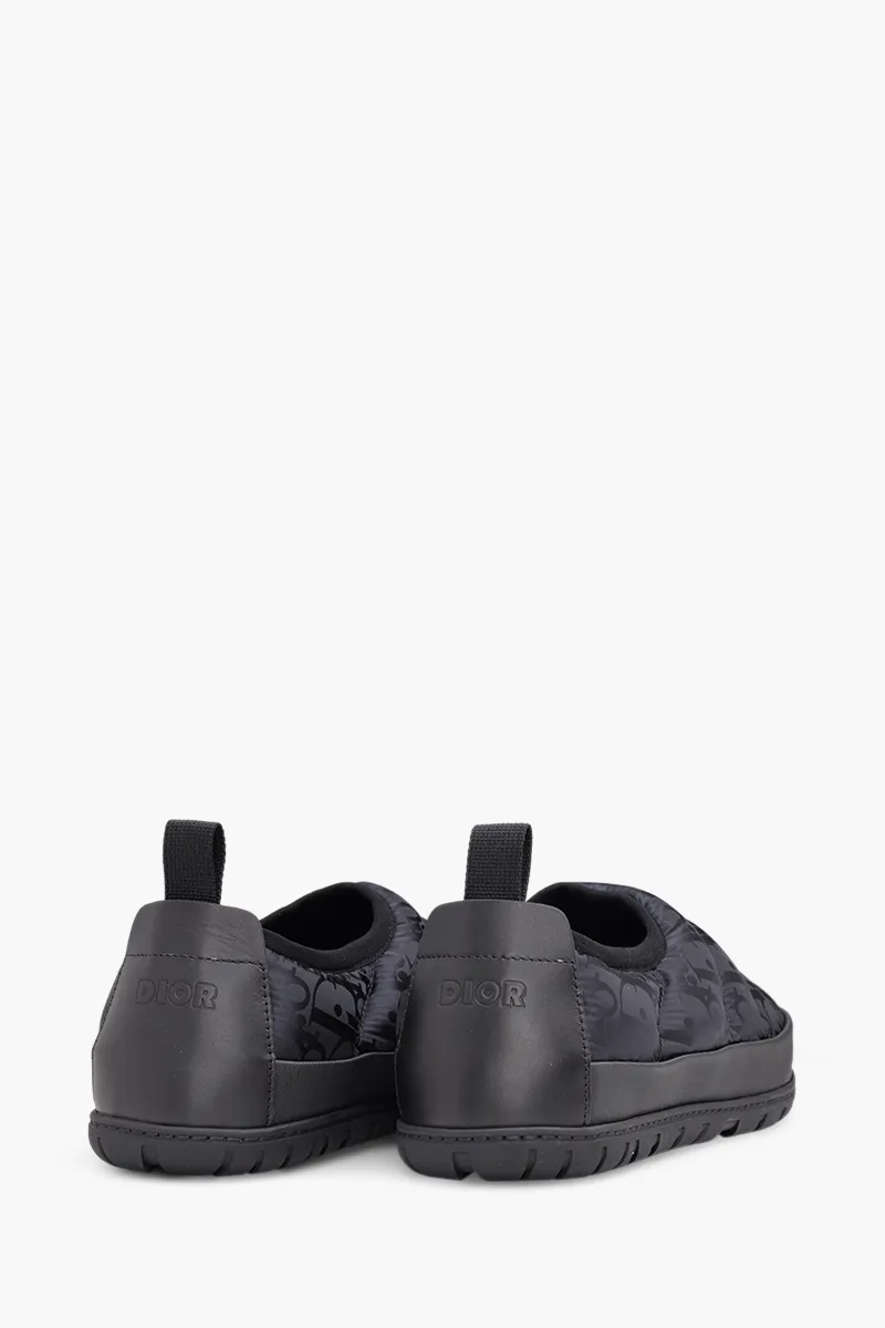 CHRISTIAN DIOR Oblique Snow Padded Slipper in Black Quilted Technical Fabric 2
