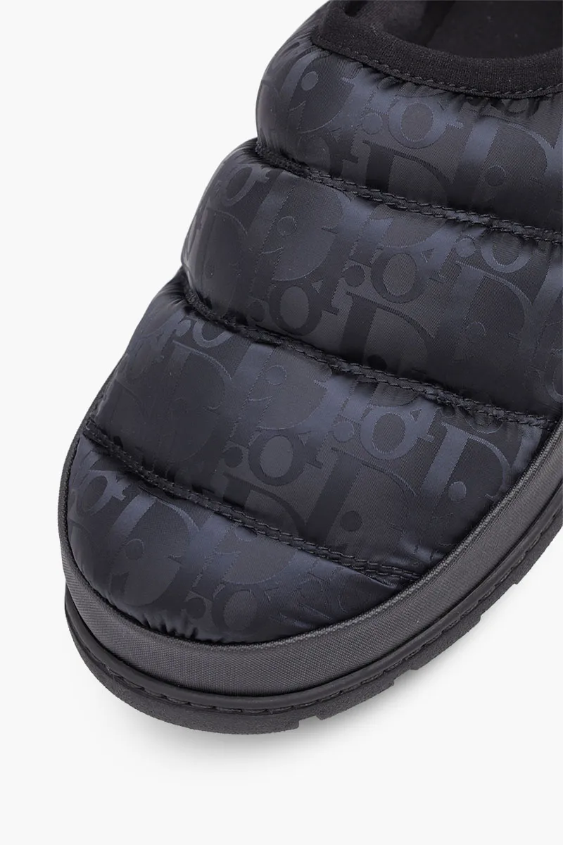 CHRISTIAN DIOR Oblique Snow Padded Slipper in Black Quilted Technical Fabric 4