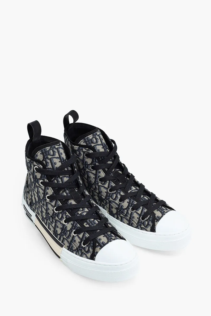 CHRISTIAN DIOR B23 Dior Oblique Jacquard High-Top Sneaker in Beige/Black 1