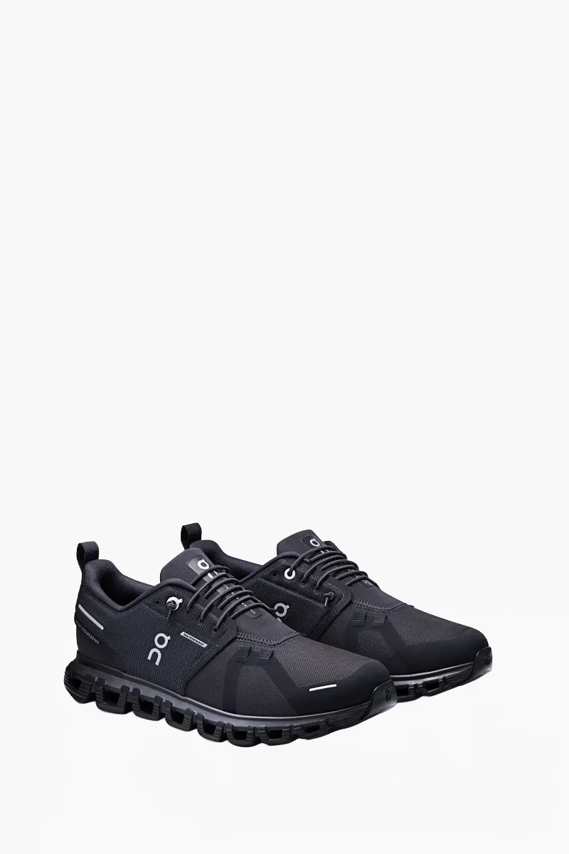 ON Women Cloud 6 Waterproof Sneakers in Black/Black 2