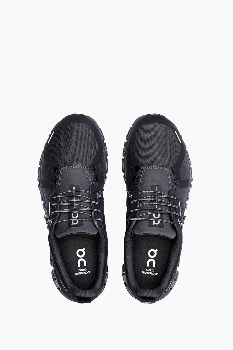 ON Women Cloud 6 Waterproof Sneakers in Black/Black 3