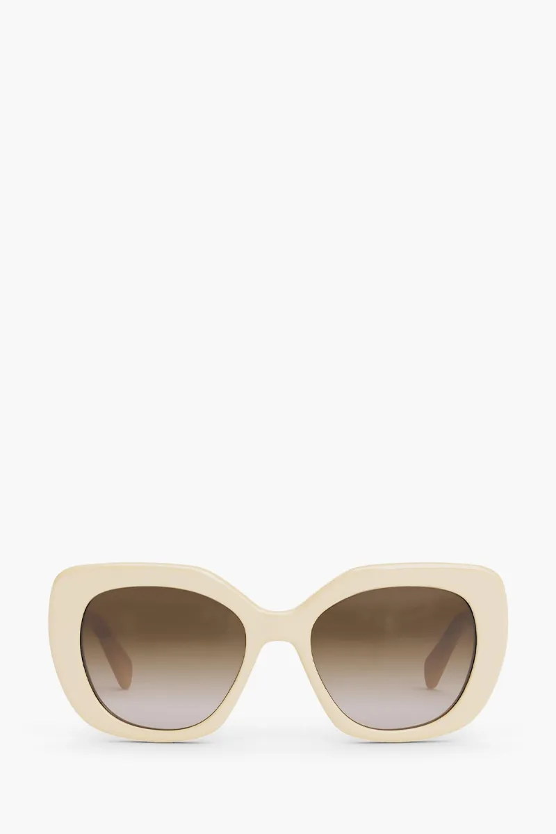 CELINE Triomphe 06 Butterfly Sunglasses in Ivory/Gradien Brown Acetate 0