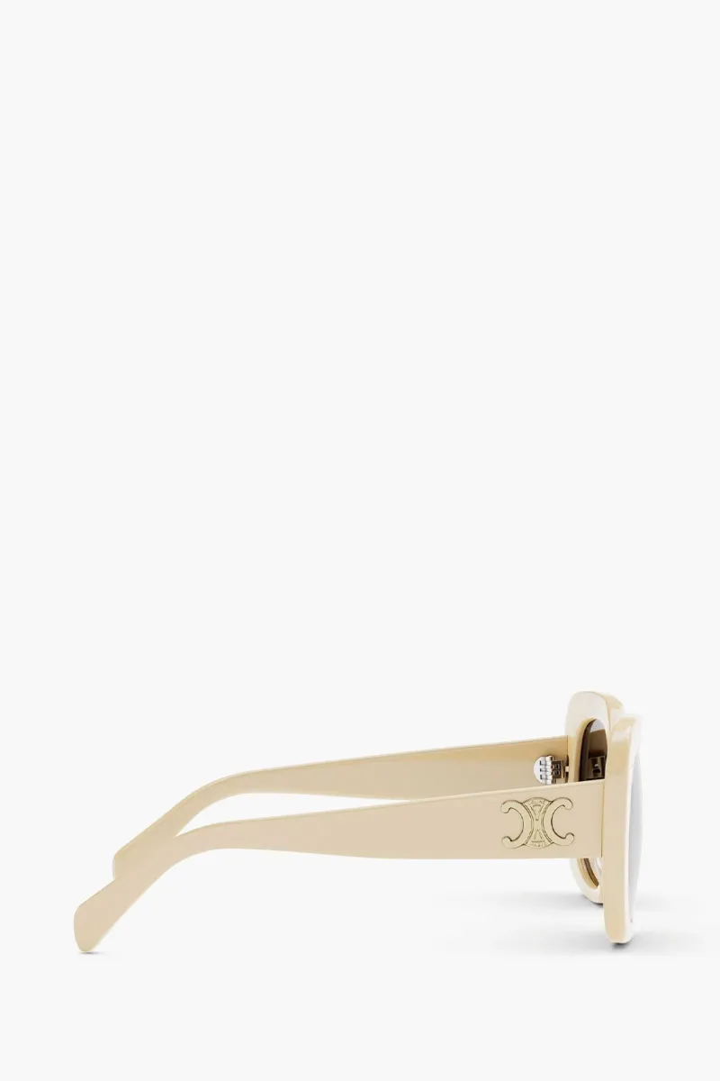 CELINE Triomphe 06 Butterfly Sunglasses in Ivory/Gradien Brown Acetate 1