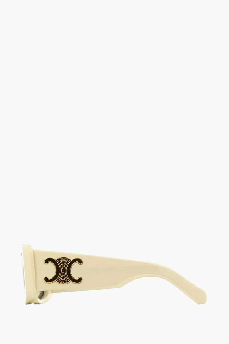CELINE Triomphe Xl Sunglasses in White Ivory/Grey Acetate 1