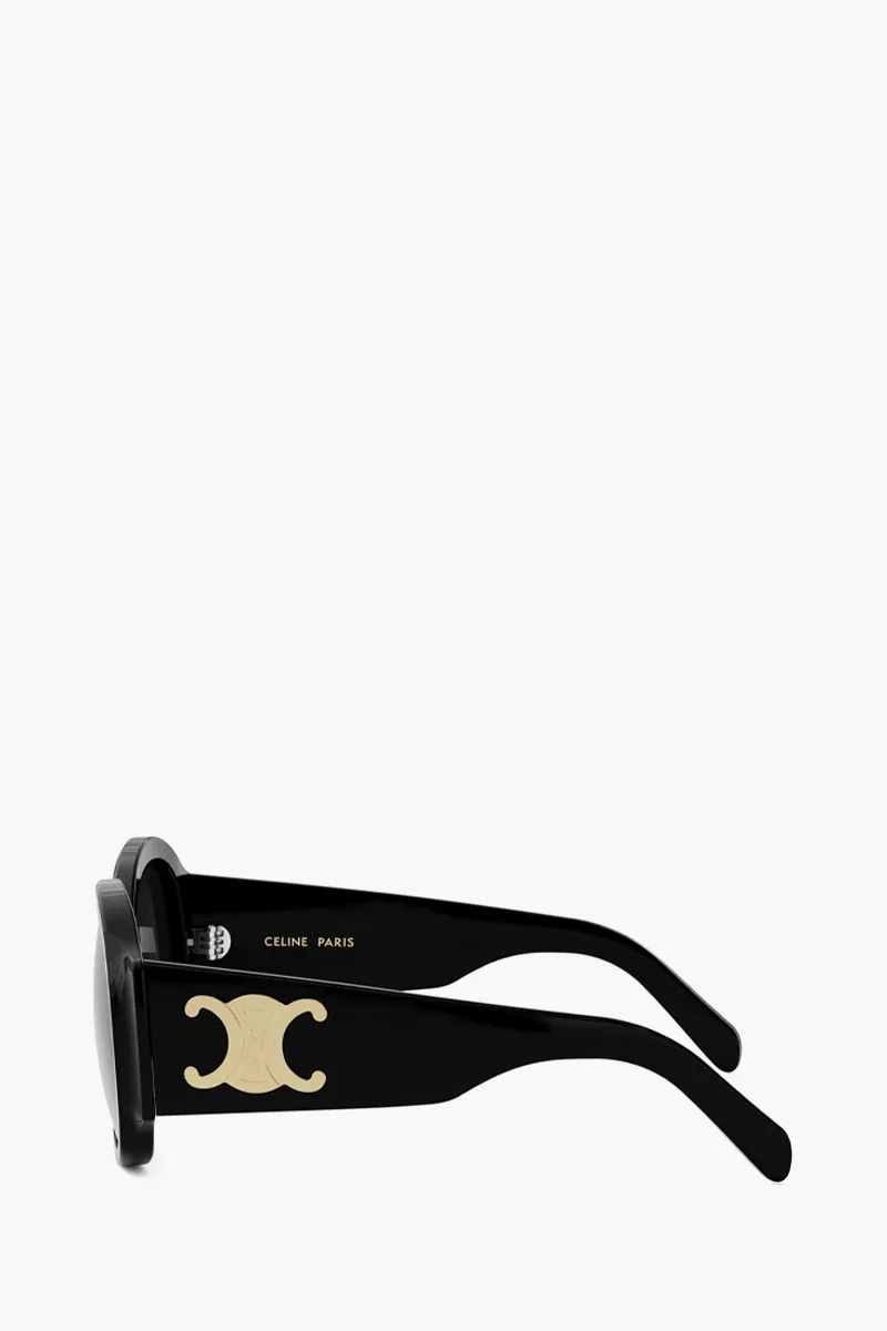 CELINE Sunglasses in Shiny Black with Celine Logo 1