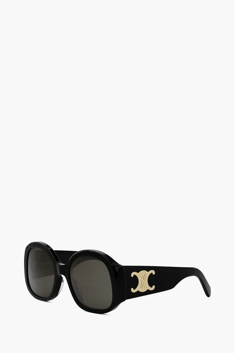CELINE Sunglasses in Shiny Black with Celine Logo 2