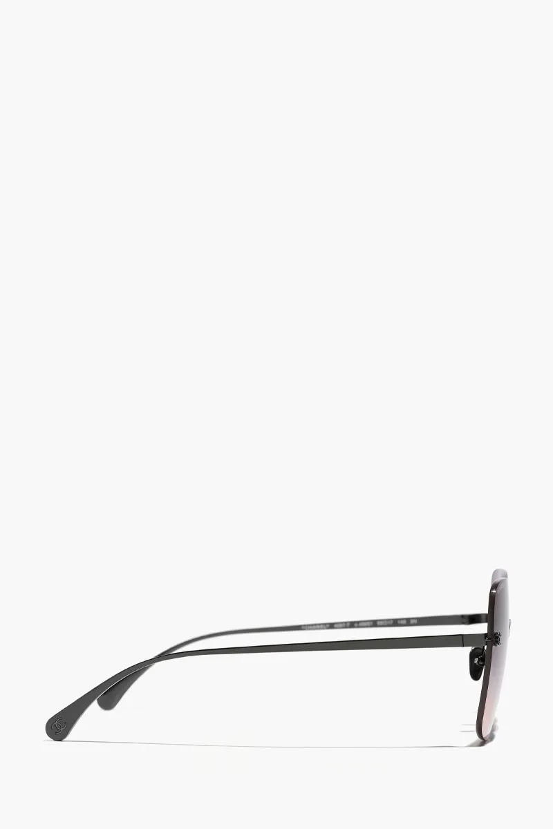 CHANEL Square Sunglasses in Titanium/Black 1