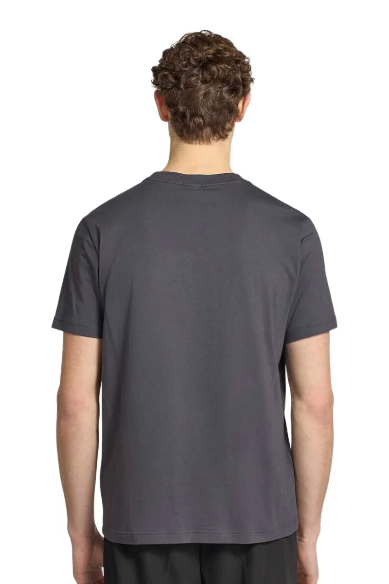 HUGO BOSS Men Tee Stretch Cotton Regular Fit T-Shirt in Open Grey with Contrast Logo 2