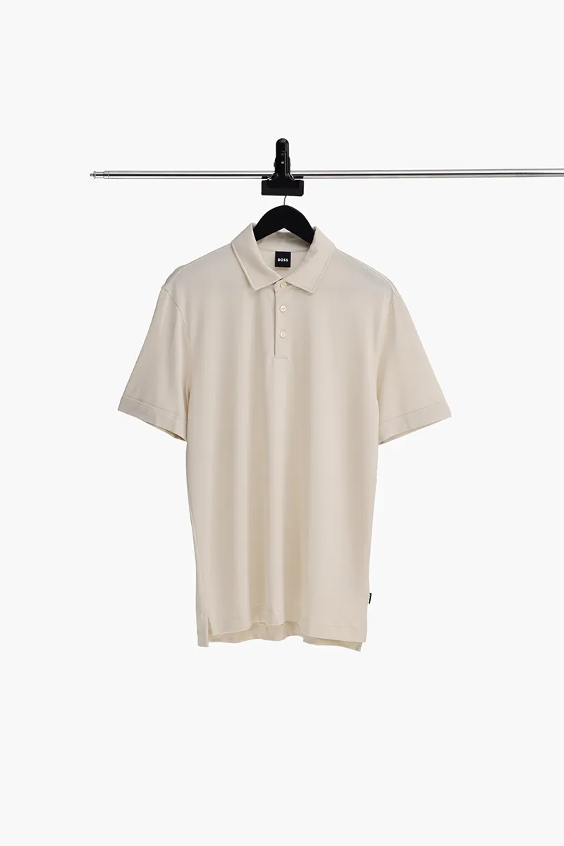 HUGO BOSS Men H-Press 57 Cotton Polo Shirt in Beige 0