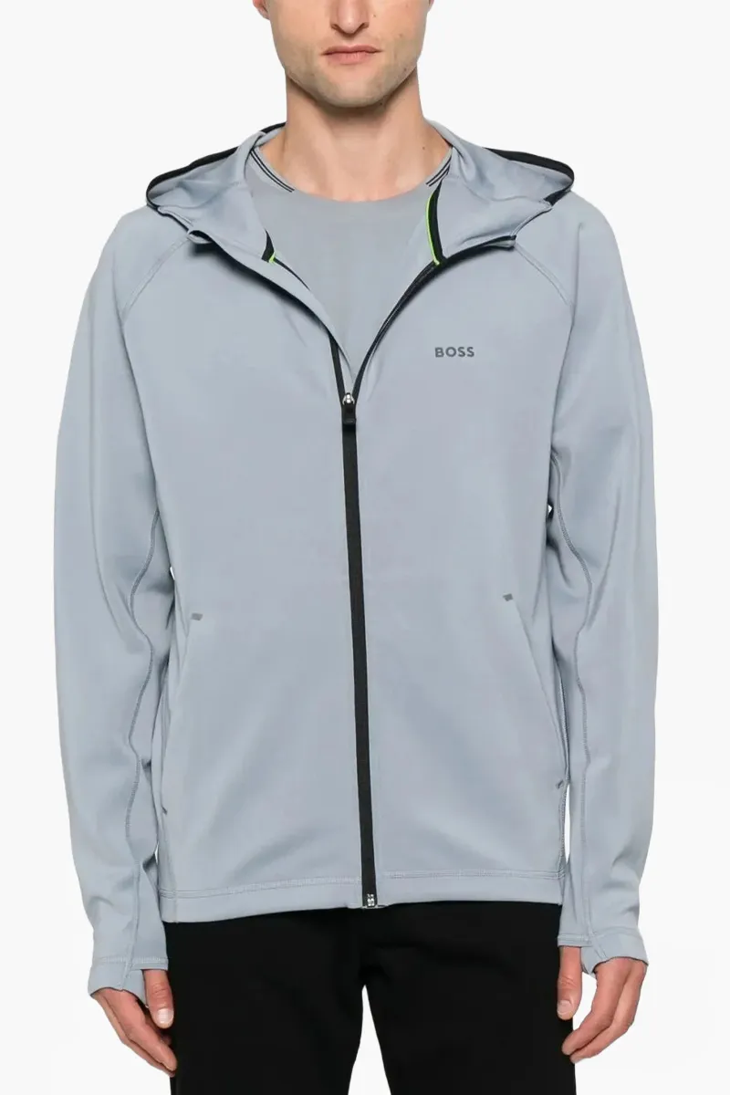 HUGO BOSS Men Sicon Active Zip-Up Tracksuit in Dark Grey 1
