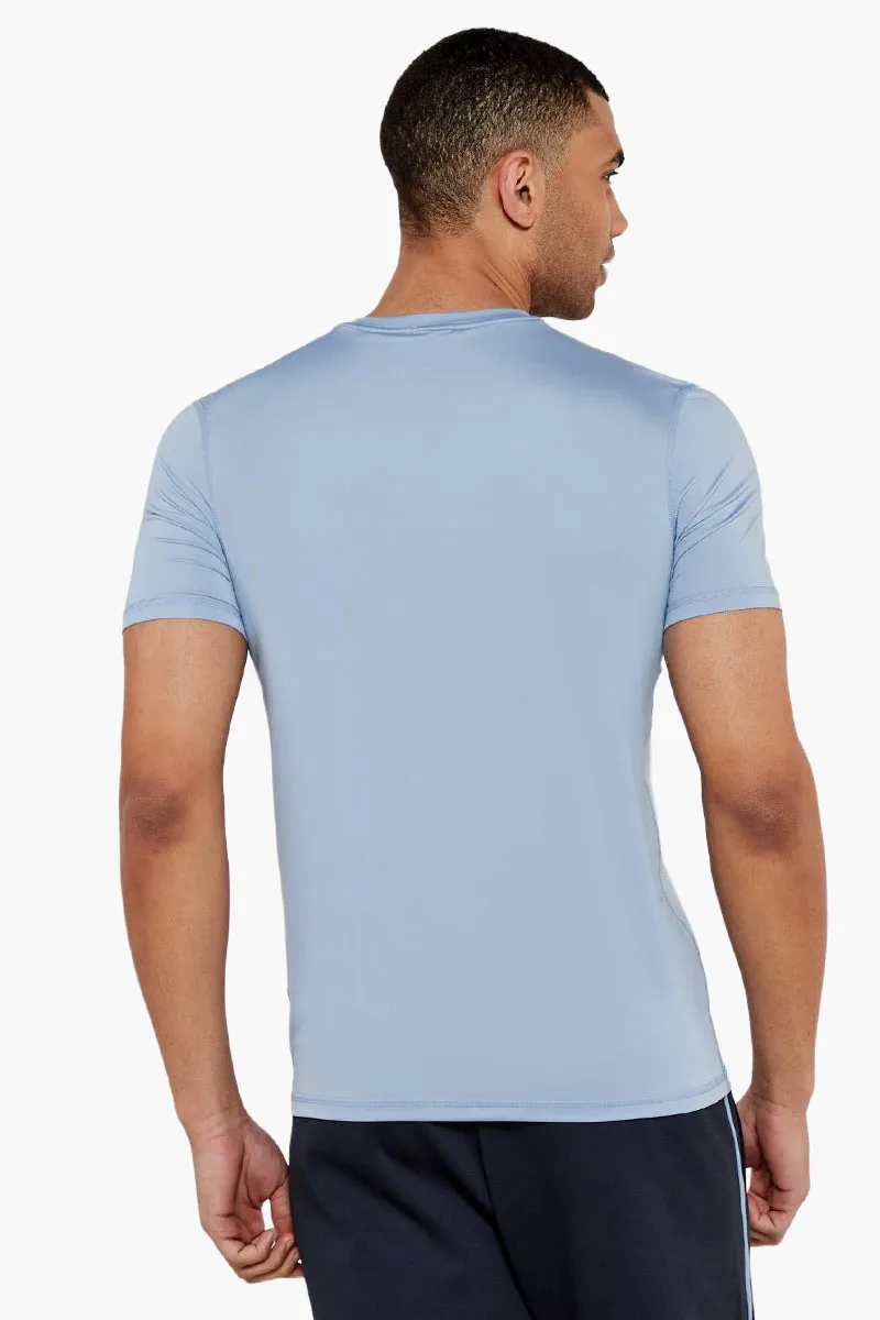 HUGO BOSS Men Tee Active Slim Fit T-Shirt in Light Pastel Blue with Moisture Management 2