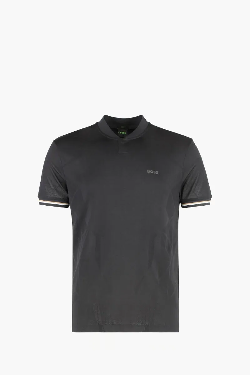 HUGO BOSS Men Pariq Desert Active T-Shirt in Black Polyester 0