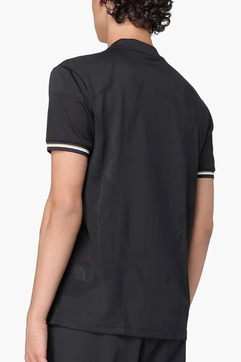 HUGO BOSS Men Pariq Desert Active T-Shirt in Black Polyester 3