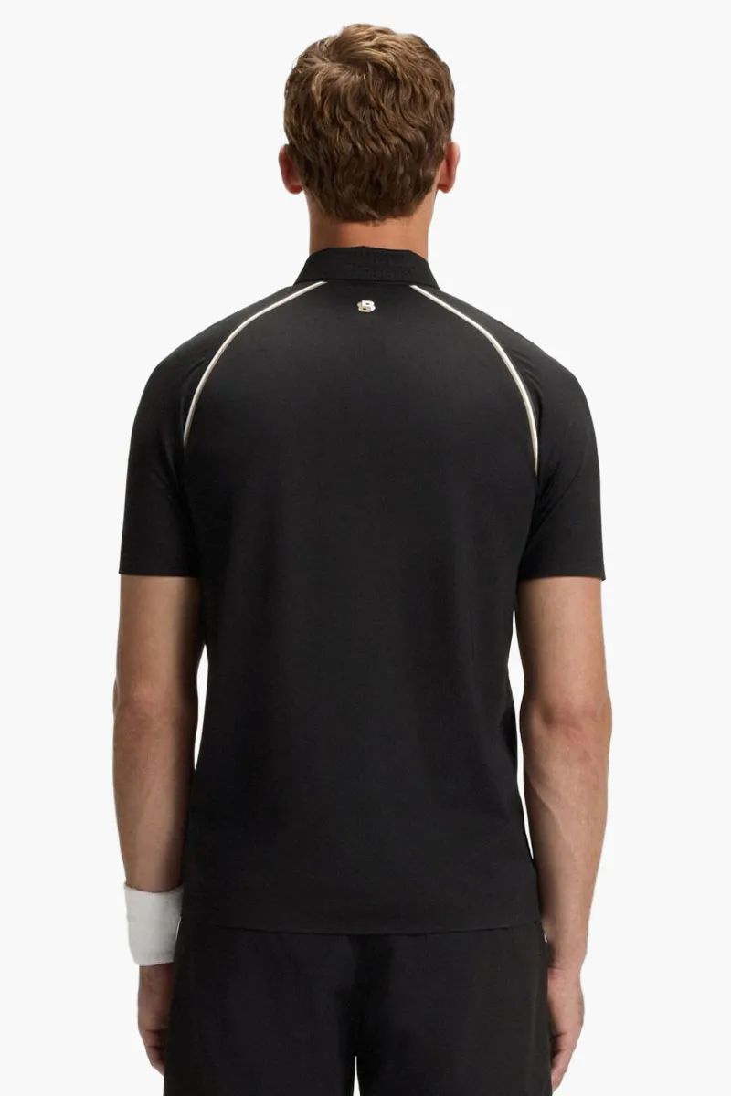 HUGO BOSS Men Patteo Toc Active Slim Fit Polo Shirt in Black Polyester with Odour Control 2