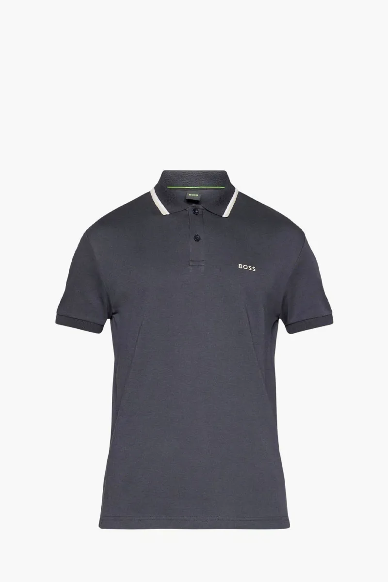 HUGO BOSS Men PL Join Paddy Polo Shirt in Blue Sea/White Cotton 0