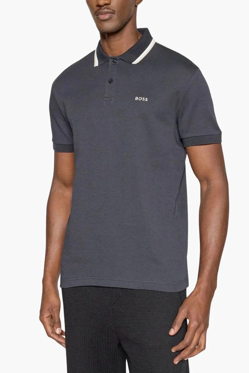 HUGO BOSS Men PL Join Paddy Polo Shirt in Blue Sea/White Cotton 1