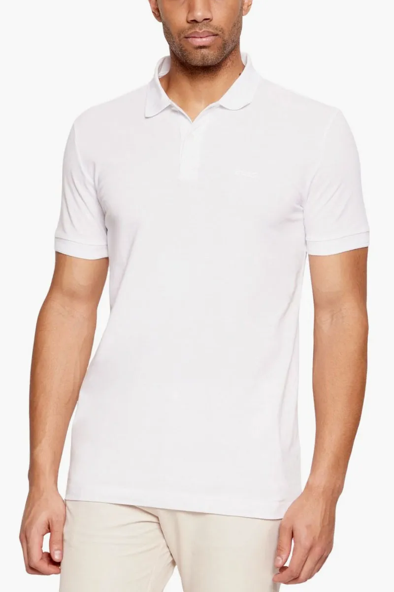 HUGO BOSS Men Pio 1 Polo Shirt in White Cotton 1