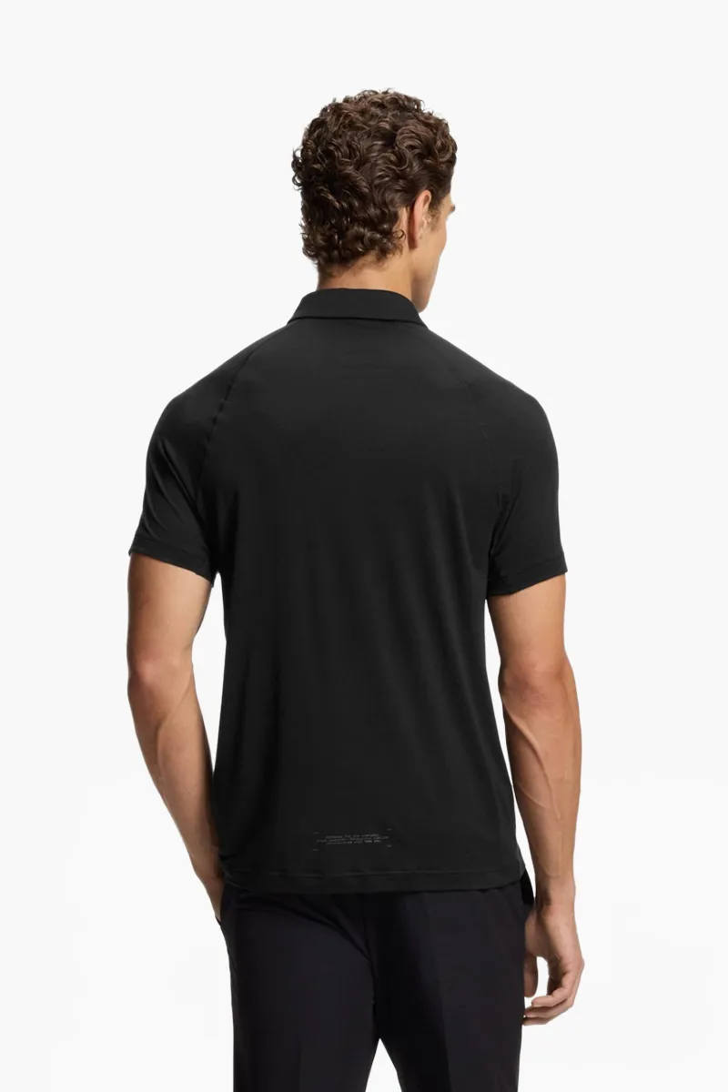 HUGO BOSS Men Tour Wool Slim Fit Polo Shirt in Black Lyocell with Temperature-Regulating Performance 2