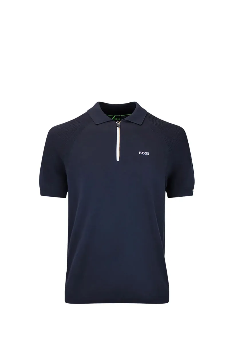 HUGO BOSS Men KN_GOC Perfom Regular Fit Polo Shirt in Dark Blue Cotton-Blend 0