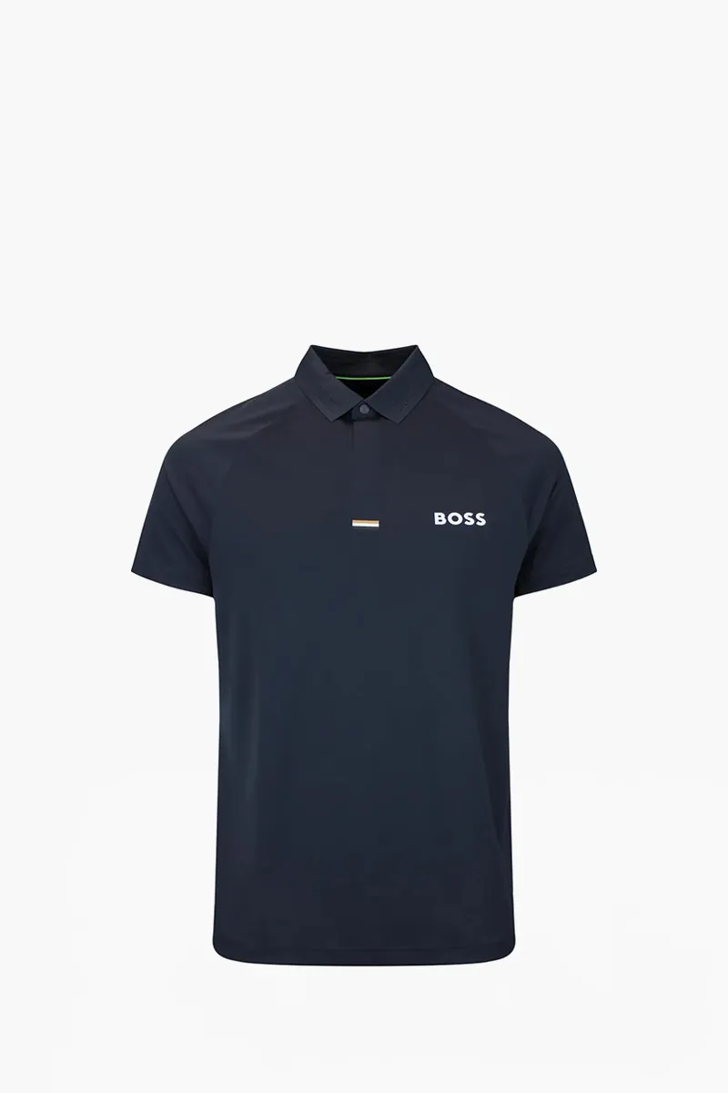 HUGO BOSS Men GOC Paddytech Regular Fit Polo Shirt in Dark Blue Polyester 0