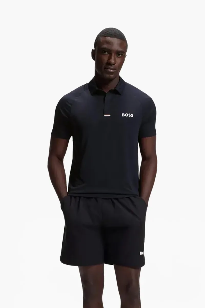 HUGO BOSS Men GOC Paddytech Regular Fit Polo Shirt in Dark Blue Polyester 1