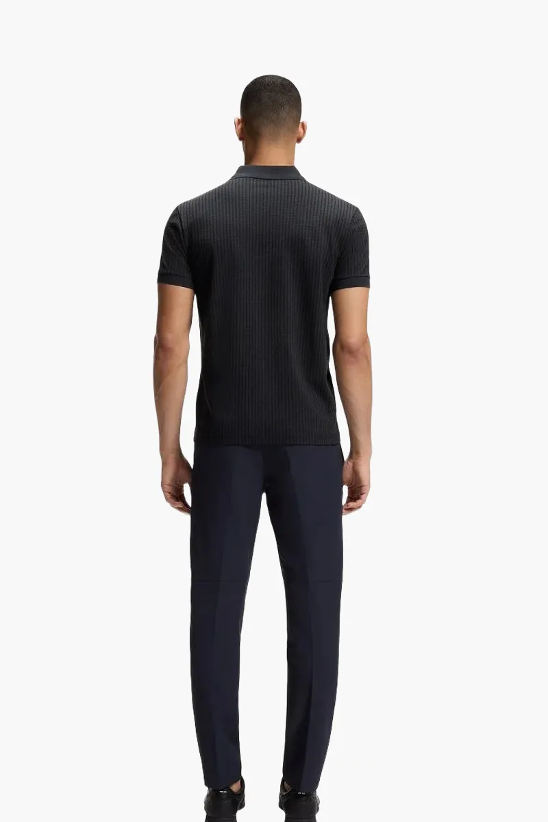 HUGO BOSS Men GOC Birdie 3 Regular Fit Polo Shirt in Dark Blue Cotton-Pique with All Over Print 2