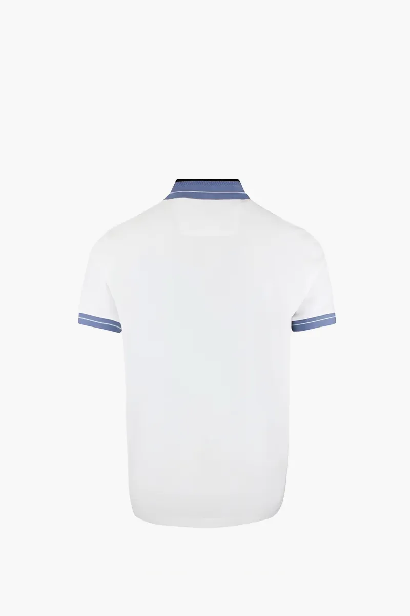 HUGO BOSS Men PL_Member Regular Fit Polo Shirt in White Cotton 2