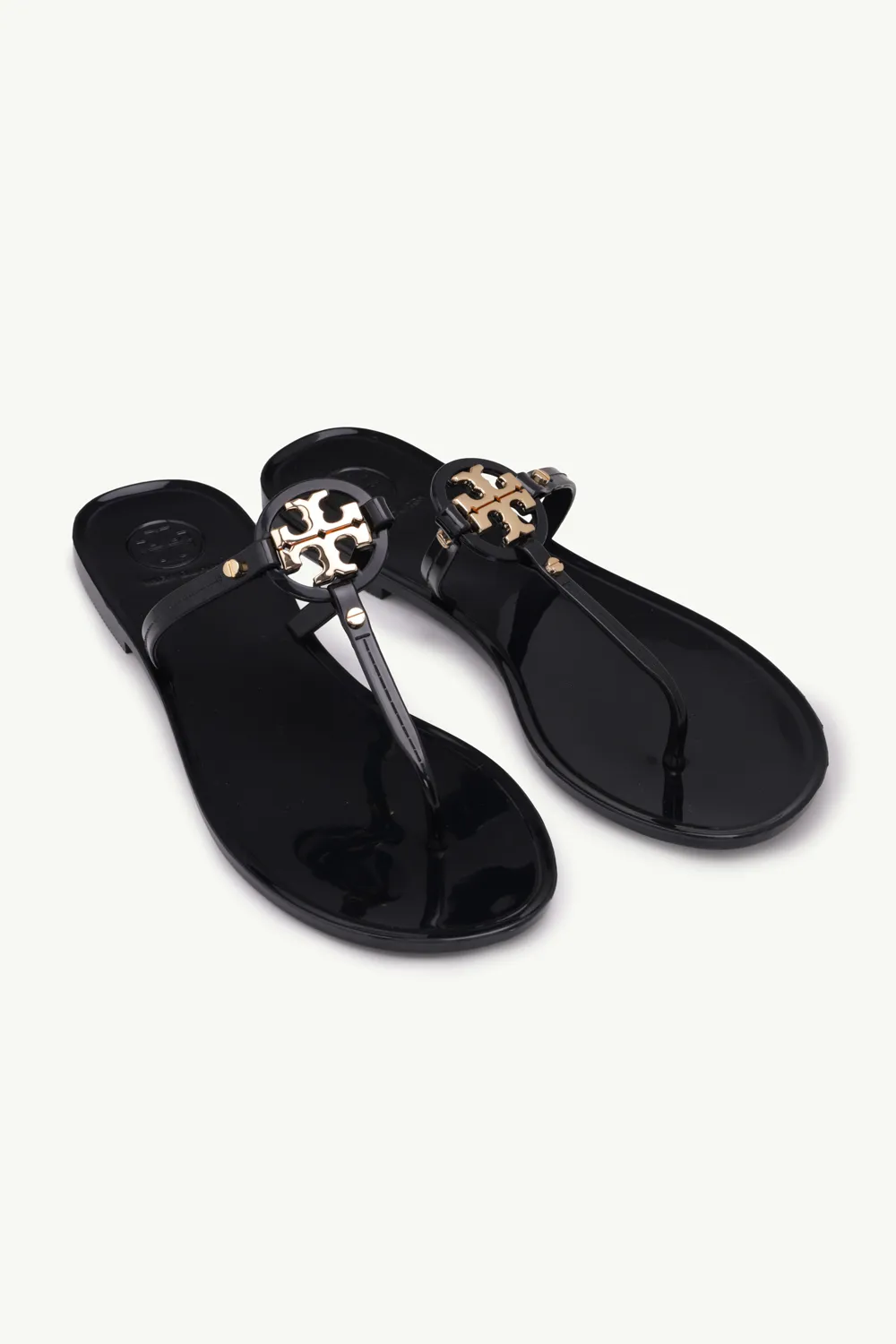 TORY BURCH Mini Miller Thong Sandals in Black  1
