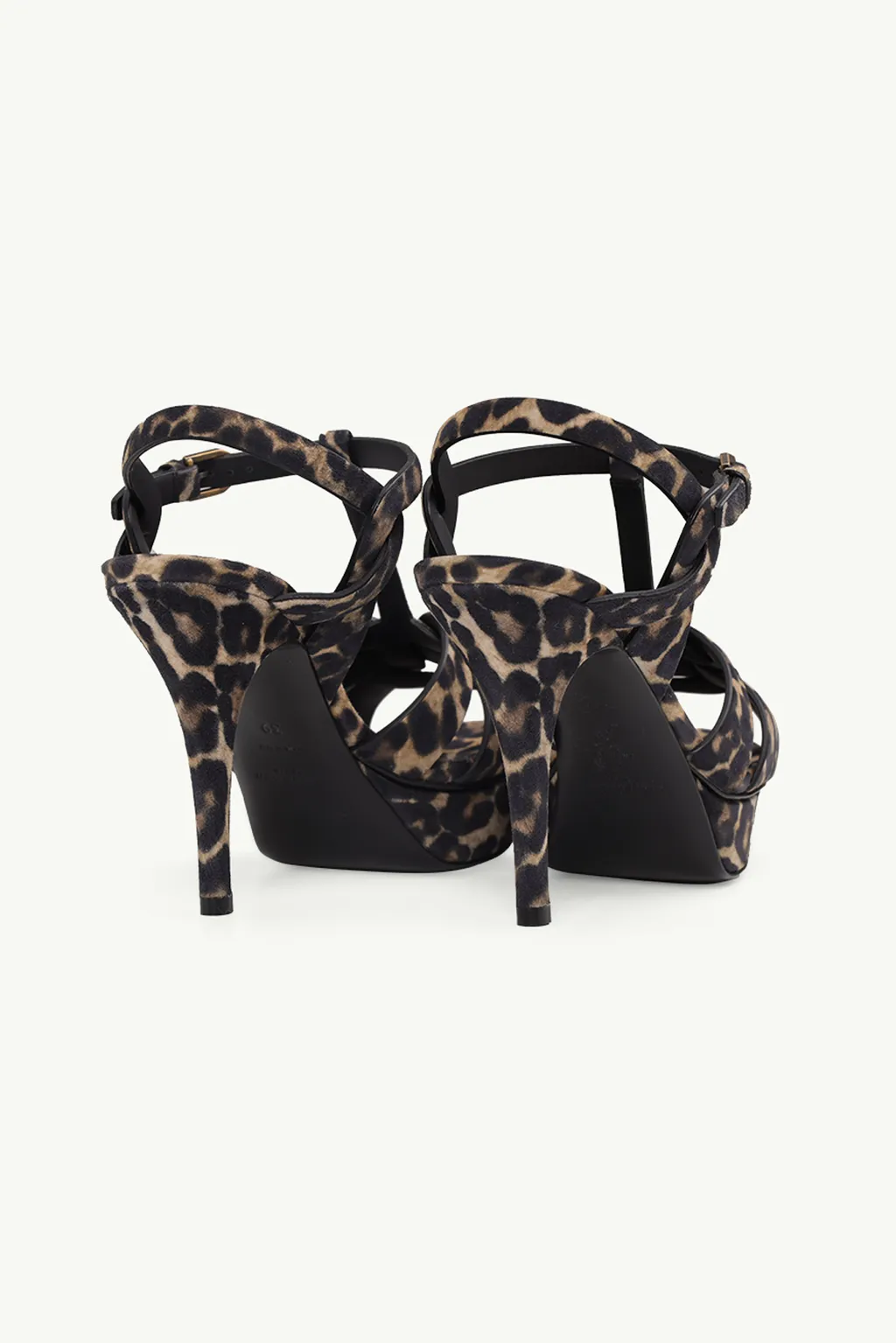 SAINT LAURENT Tribute 10cm in Beige/Black Leopard 2