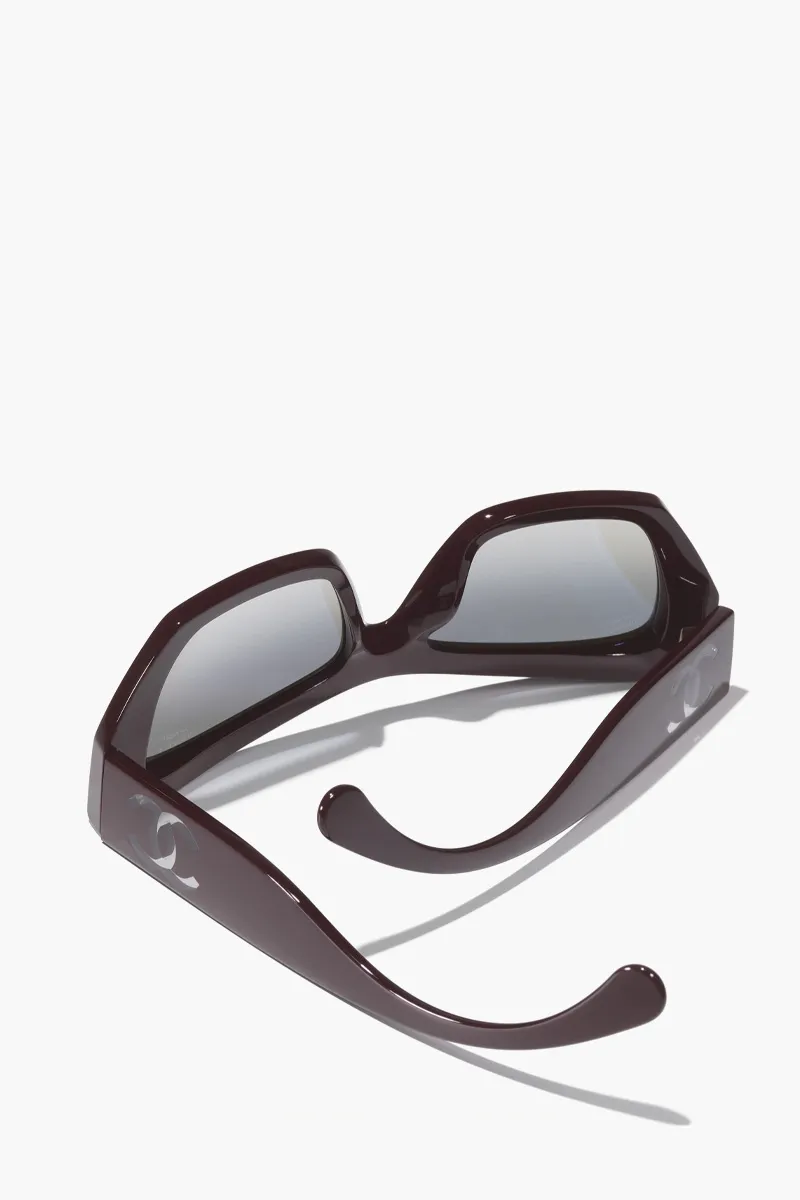 CHANEL Cat Eye Sunglasses in Drak Purple Acetate & Nylon 3