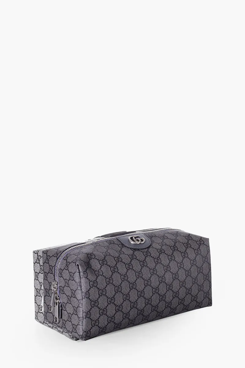 GUCCI Ophidia GG Supreme Toiletry Case in Grey/Black SHW 2