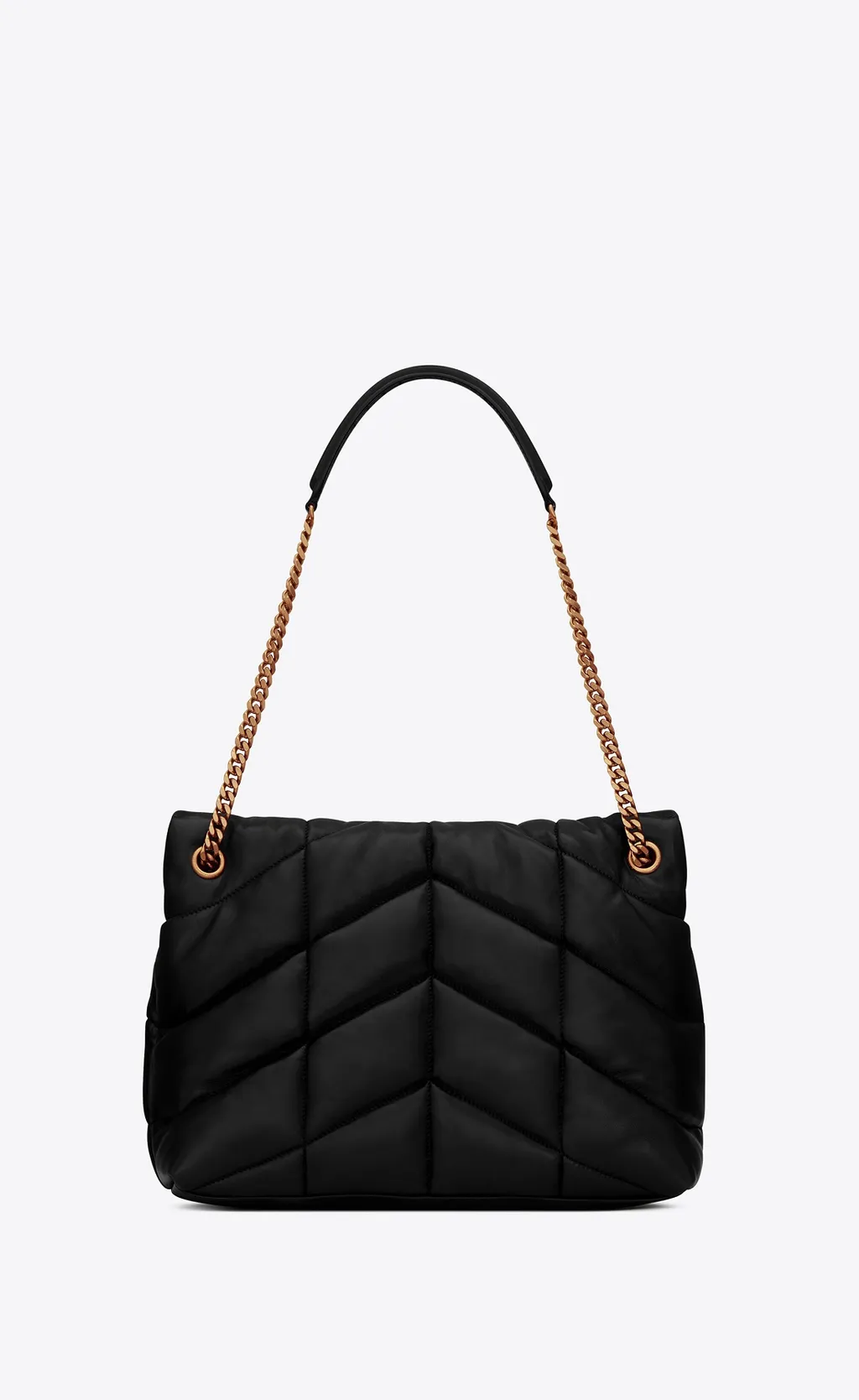 SAINT LAURENT Medium Loulou Puffer Shoulder Bag in Black GHW 3