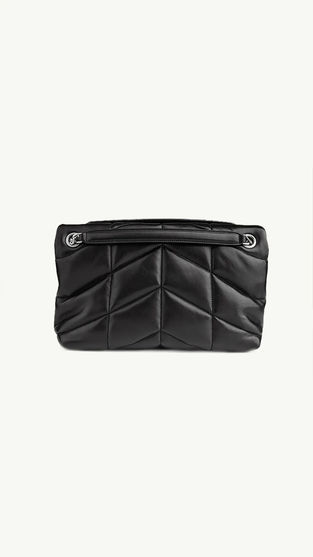 SAINT LAURENT Small Loulou Puffer Shoulder Bag in Black Quilted SHW 1