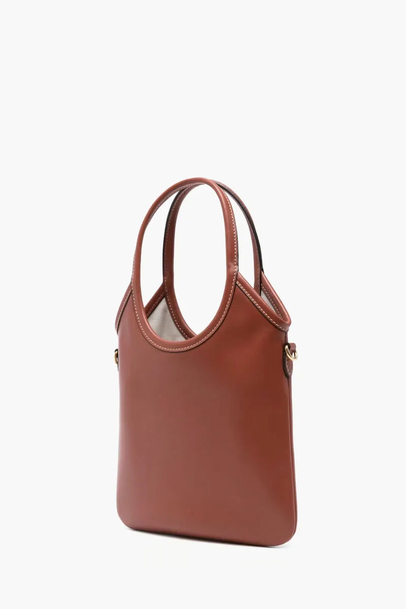 MIU MIU Mini IVY Handbag in Rust Calfskin Leather with Shoulder Strap 1